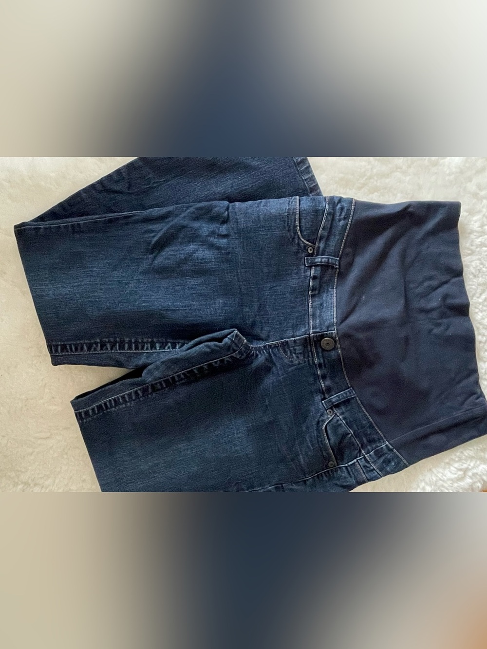 Maternity Jeans – Comfortable Stretch Denim for Pregnancy (dark blue)